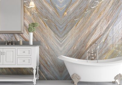 Aurora Blue Polished Quartzite Slab Random 1 1/4 (SL90596)