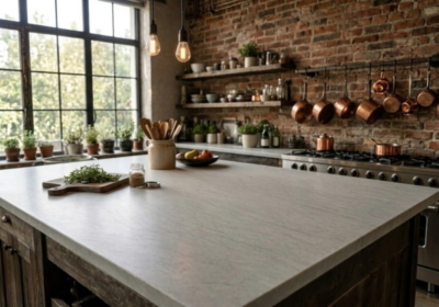 Dove Gray Honed Limestone Slab Random (SL90751)