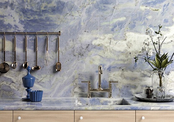 Blue Lagoon Polished Marble Slab Random