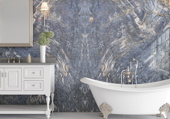 Tungsten Polished Quartzite Slab Random