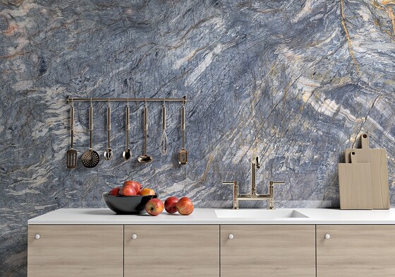 Tungsten Polished Quartzite Slab Random