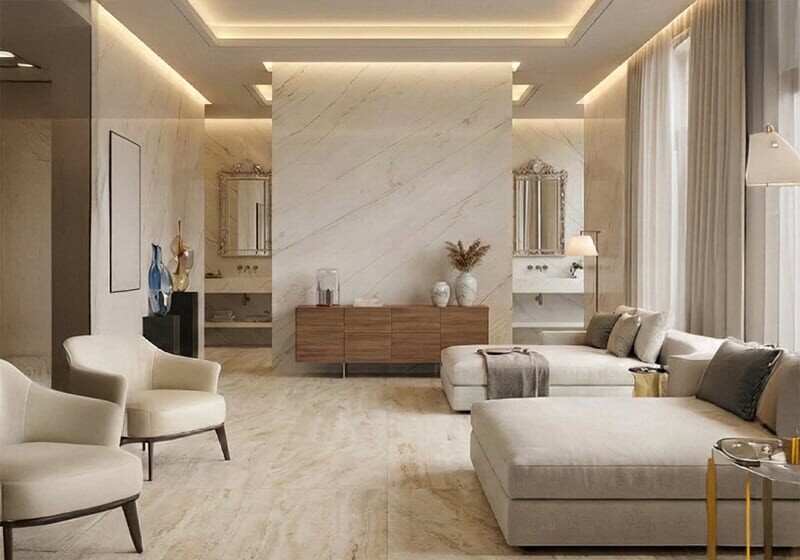 Calacatta Lincoln Polished Marble Slab Random