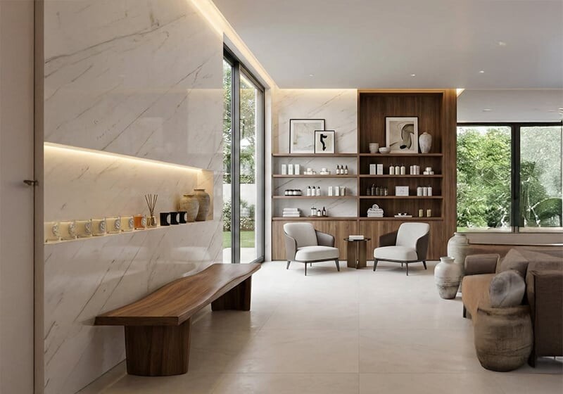 Calacatta Lincoln Polished Marble Slab Random