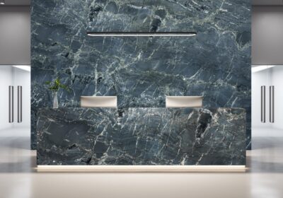 Leaden Sky Blue Polished  Marble Slab Random (SL91095)