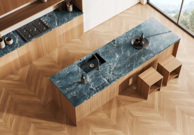 Leaden Sky Blue Polished  Marble Slab Random (SL91095)