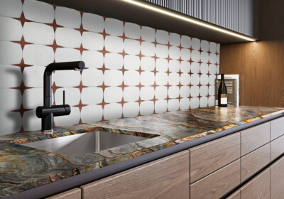 Tempest Blue Polished  Quartzite Slab Random (SL91137)