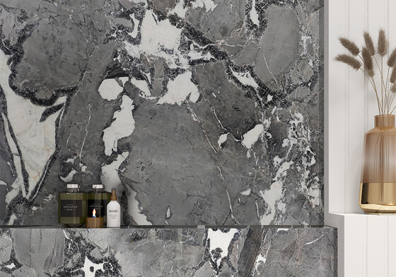 Pacific Gray Polished Marble Slab Random