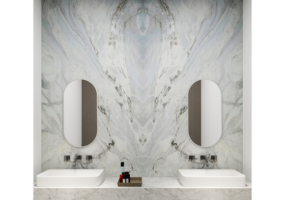 Dover Blue Polished Marble Slab Random