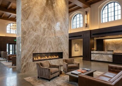 Taj Mahal Supreme Polished Quartzite Slab Random (SL91167) Room Scene Image