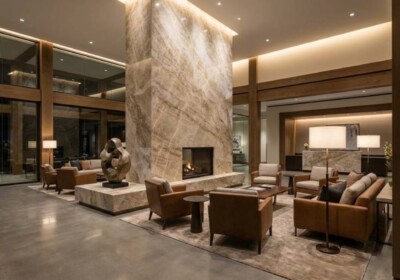 Taj Mahal Supreme Polished Quartzite Slab Random (SL91167) Room Scene Image
