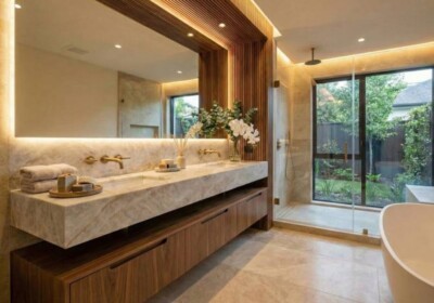 Taj Mahal Supreme Polished Quartzite Slab Random (SL91167) Room Scene Image