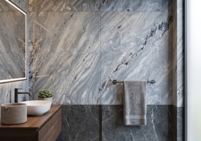 Sea Wave Leather Marble Slab Random (SL91232)