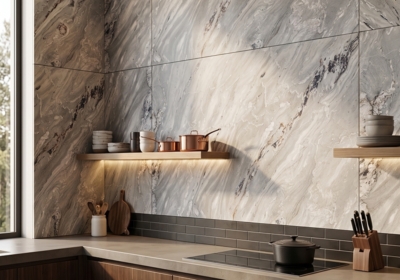 Sea Wave Leather Marble Slab Random (SL91232)