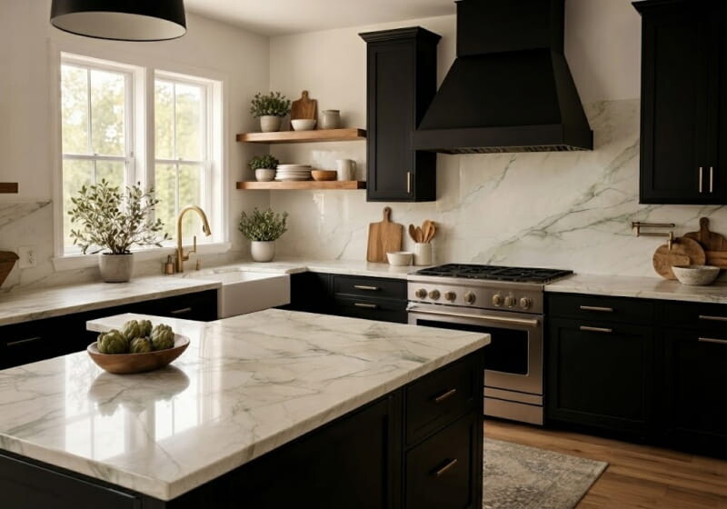 Calacatta Lux Polished Quartzite Slab Random