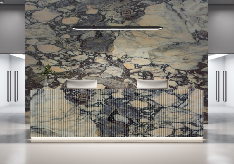 Calacatta Breccia Violetta Honed Marble Slab Random