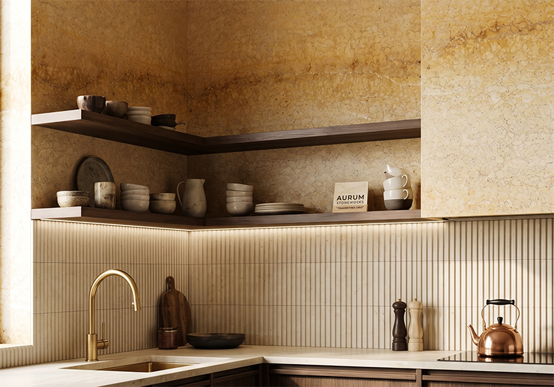 Nembro Giallo Polished Marble Slab Random (SL91298)