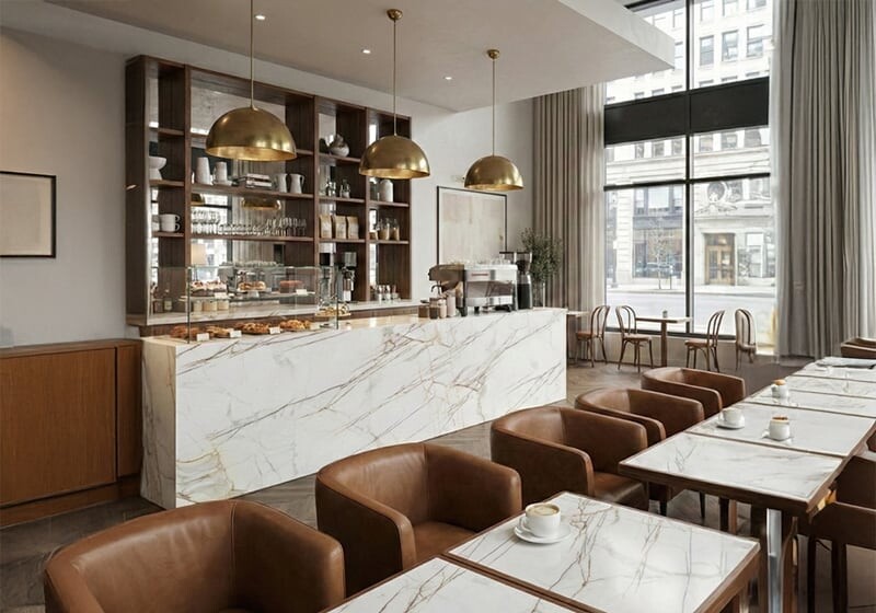 Calacatta Gold Polished Marble Slab Random