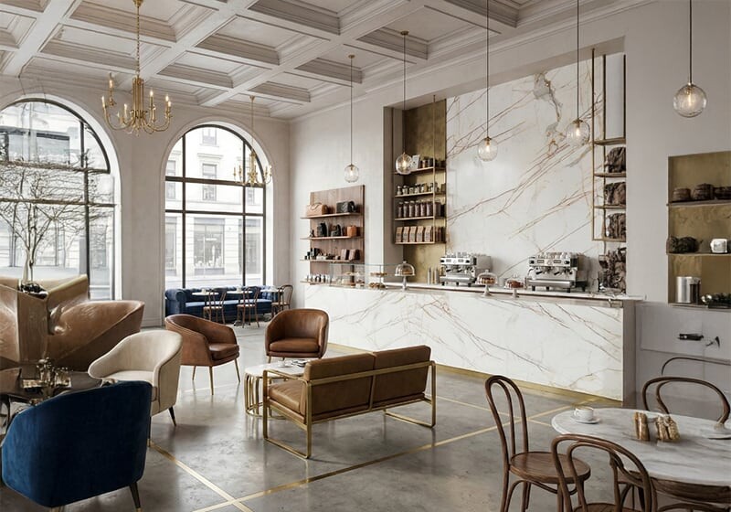 Calacatta Gold Polished Marble Slab Random