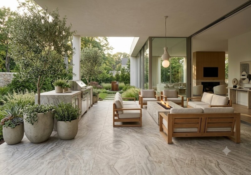 Vancouver Honed Quartzite Slab Random
