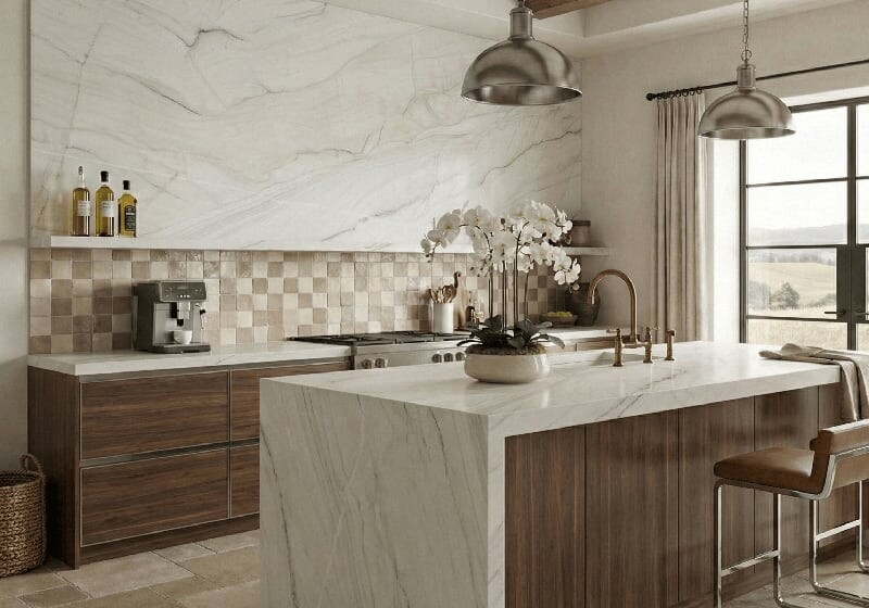 Calacatta Brasil Value Honed Quartzite Slab Random