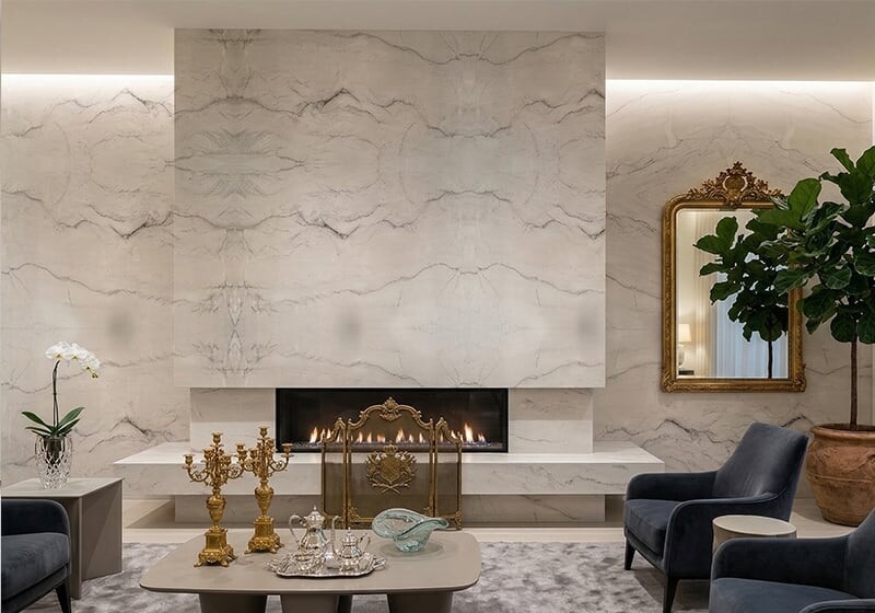 Le Blanc Polished Quartzite Slab Random