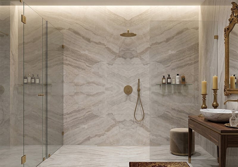 Taj Mahal Supreme Leather Quartzite Slab Random