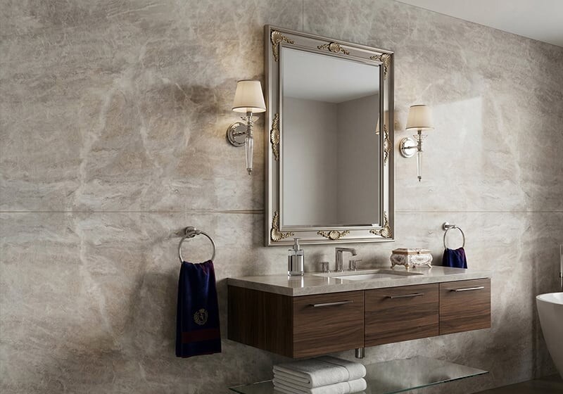 Perla Venato Honed Quartzite Slab Random