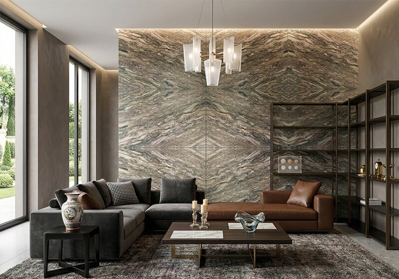 Fusion Green Polished Quartzite Slab Random