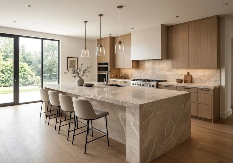 Taj Mahal Supreme Honed Quartzite Slab Random (SL91456)