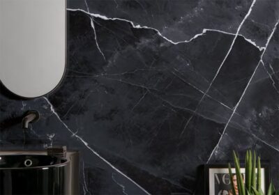 Calacatta Black B Lappato Lucido Porcelain Slab 64×128 (YEM00966)