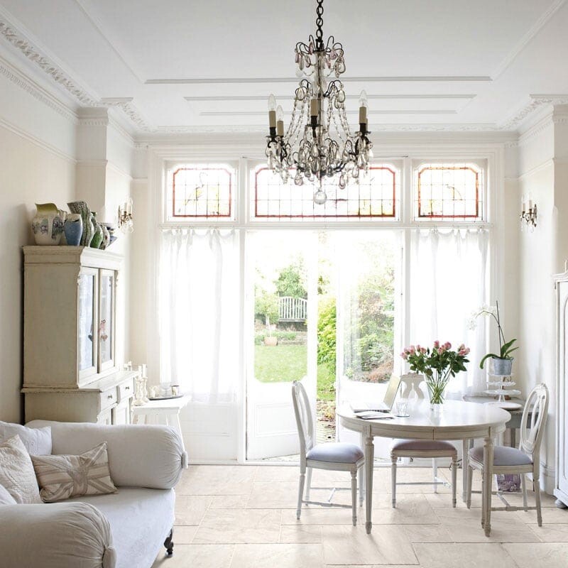 Diana Royal antiqued white stone