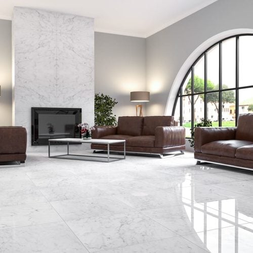 Calacatta Royal Polished Marble Tiles, White Marble Floor Tiles Living Room