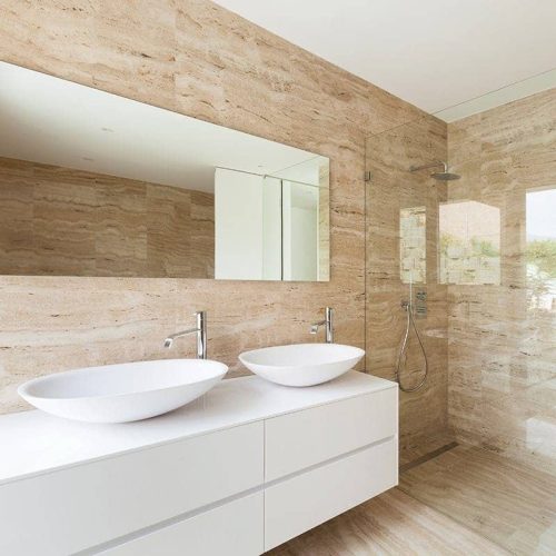 Rich results on Google's SERP when searching for 'bathroom tile'