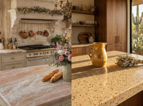 Comparaison des comptoirs en quartz et en quartzite