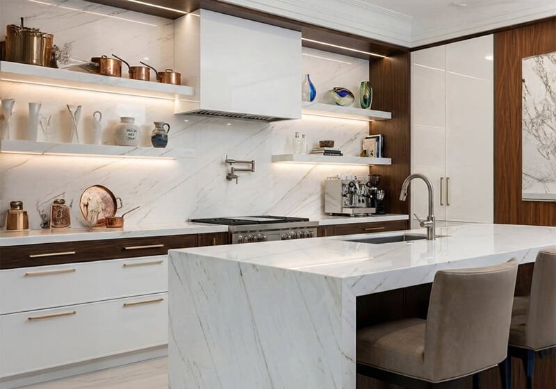 calacatta marble countertop Fairfax