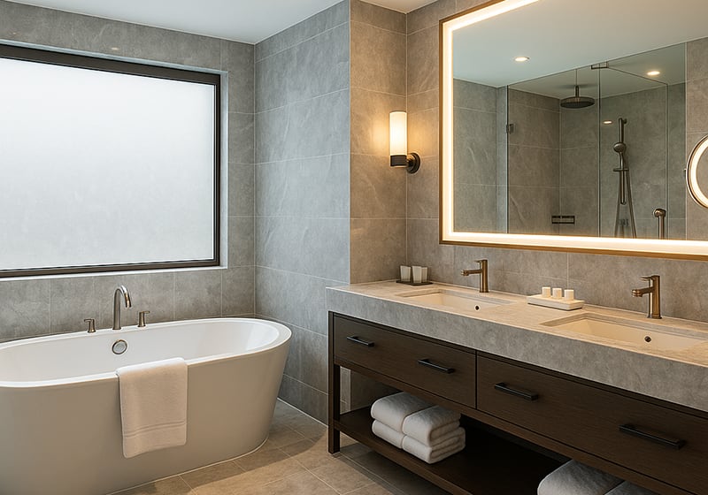 marble bathroom countertop