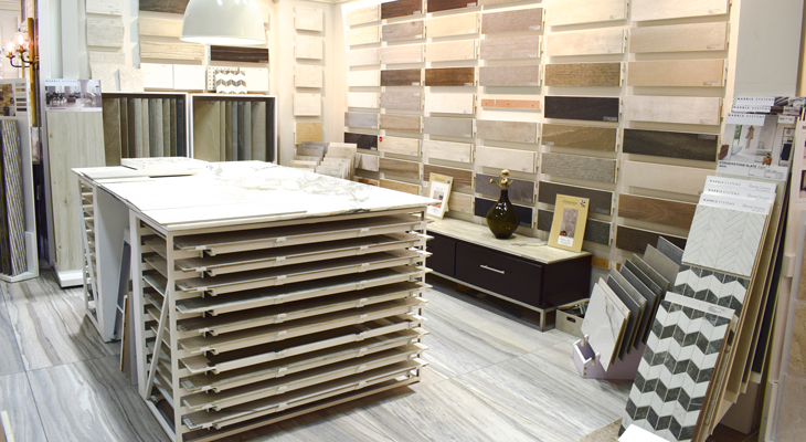 Sala de exposición de azulejos de mármol de Fairfax