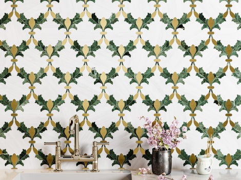 arabesque tile backsplash