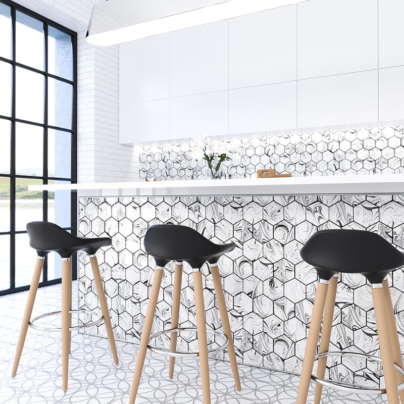 hexagon ceramic tile