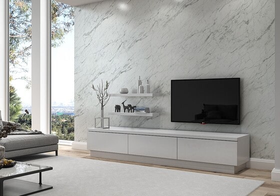 white marble slab wall