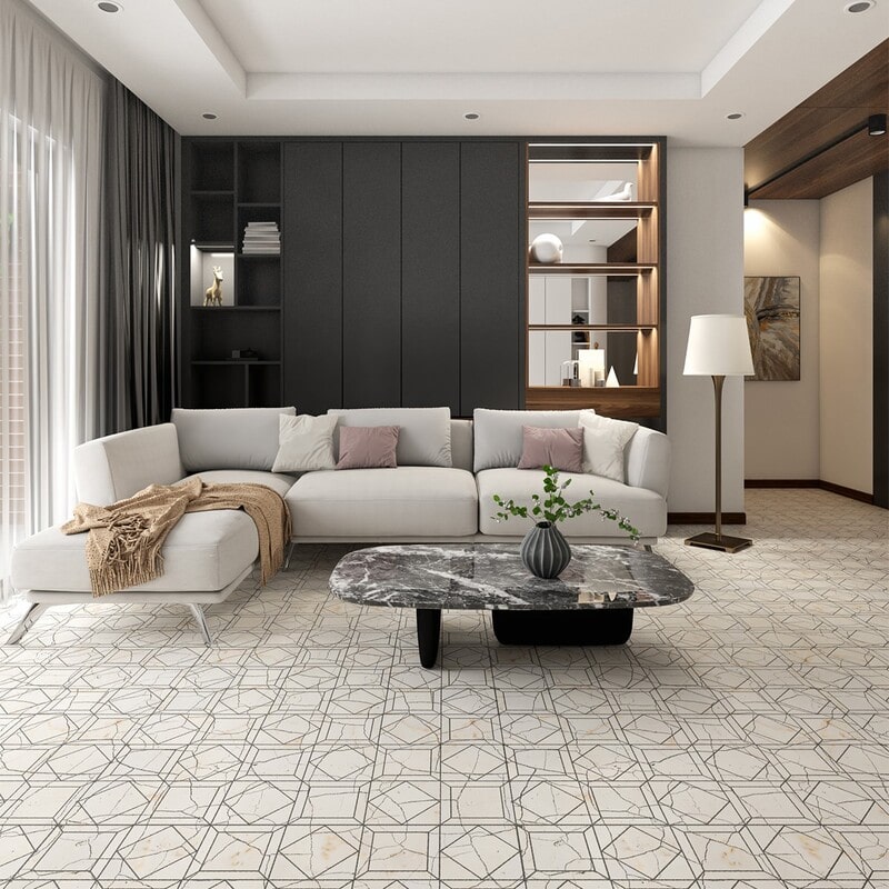 marble tile flooring