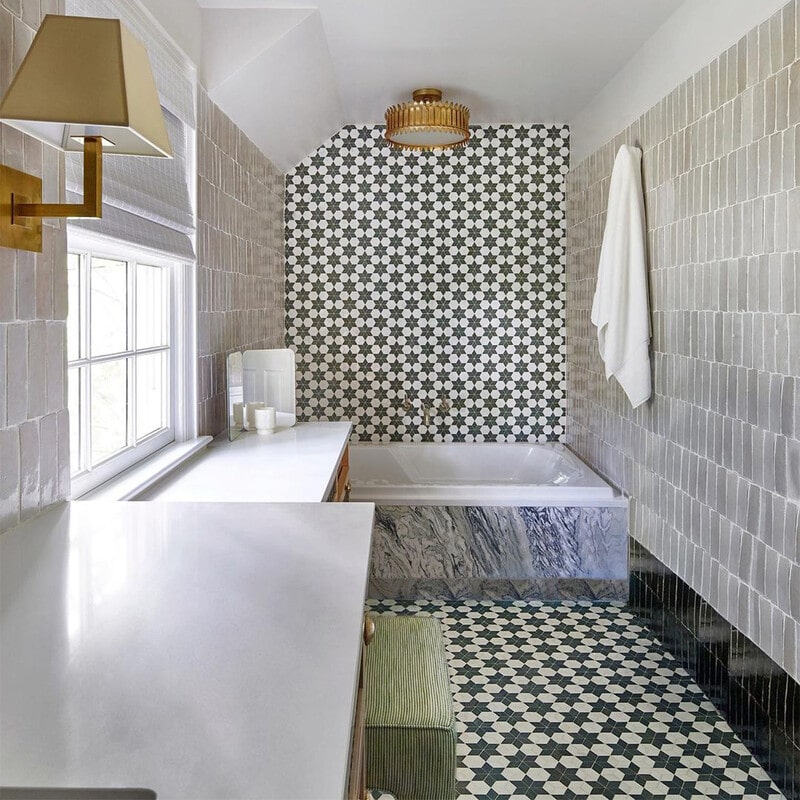 marble mosaic floor tile