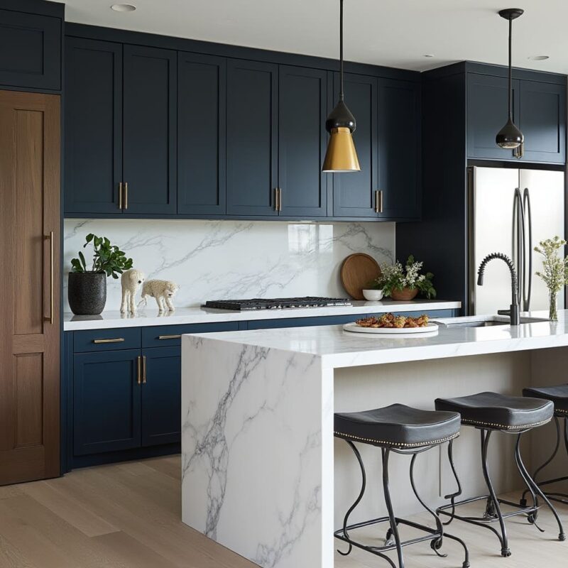marble kitchen island