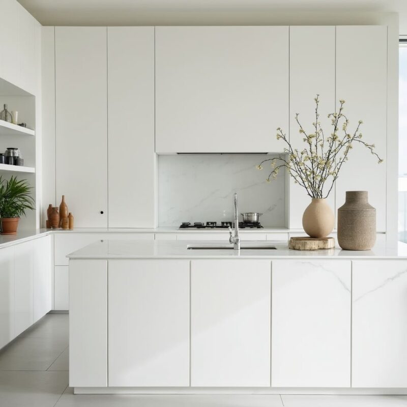 white kitchen countertops