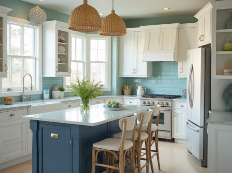 green kitchen countertops
