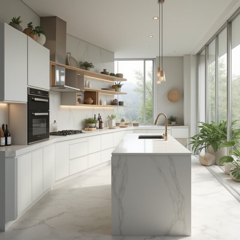 white granite countertops