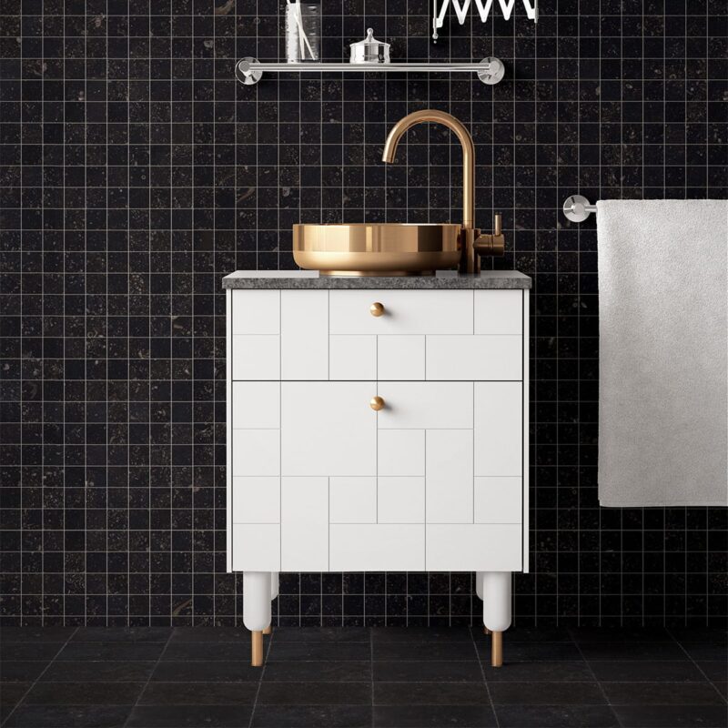 black limestone tile