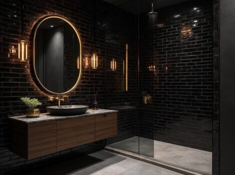 black zellige tile