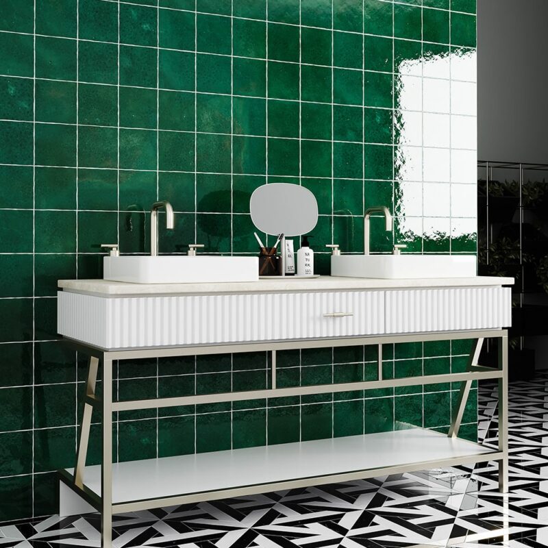 emerald green tile