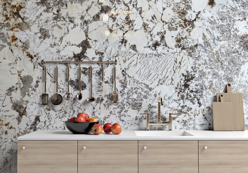 granite kitchen backsplash